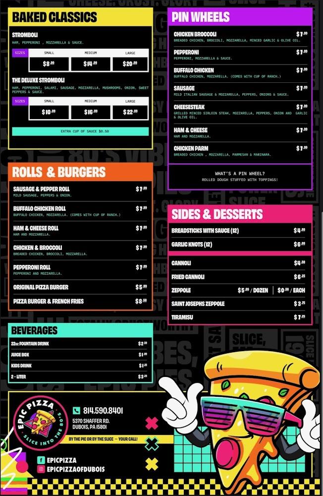 Epic Pizza of DuBois, LLC Menu image 2